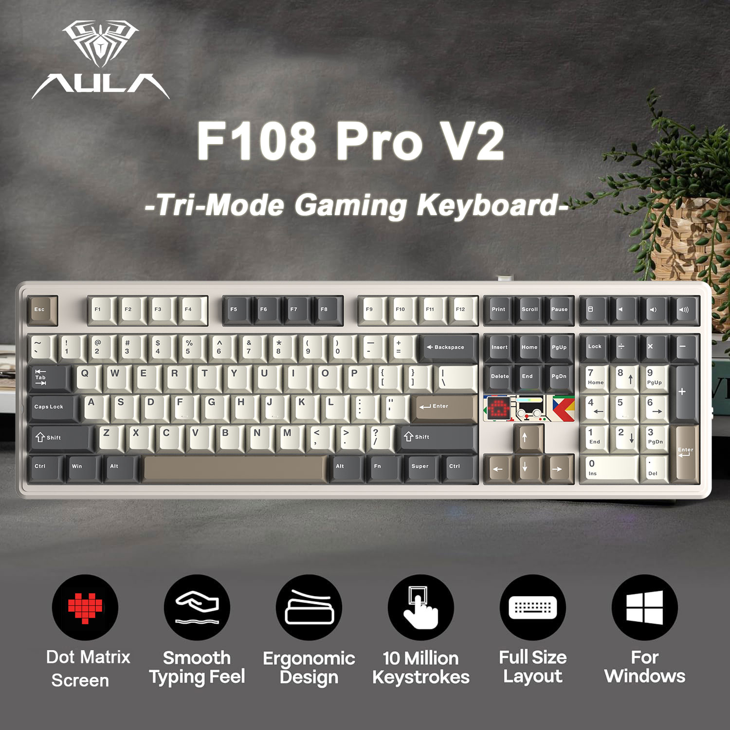 Pc Gaming Uk - Clavier mécanique AULA F108 Pro V2