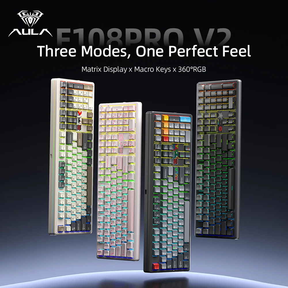 Pc Gaming Uk - Clavier mécanique AULA F108 Pro V2,