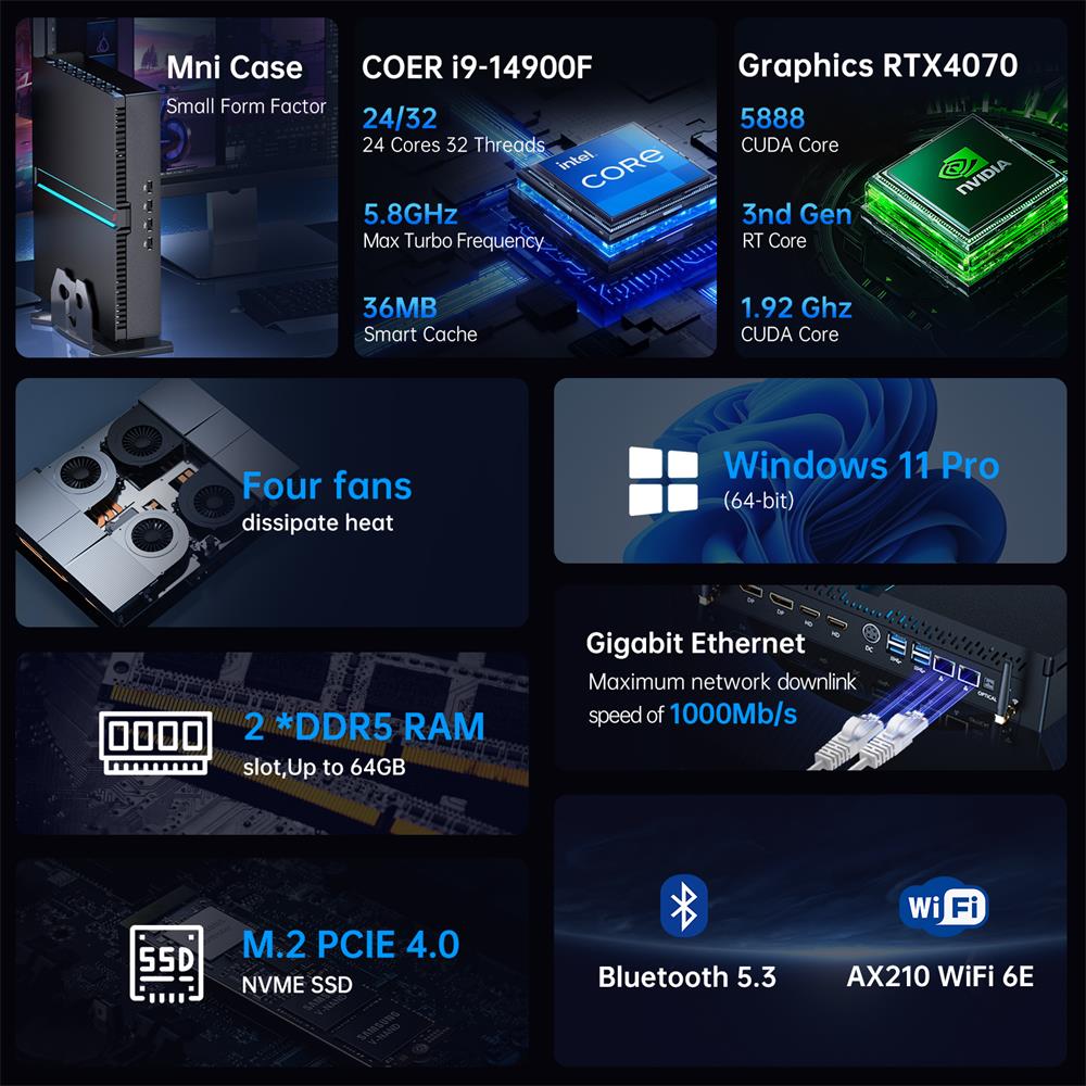 Msecore MV300 14ème génération - Pc Gaming Nvidia avis et prix