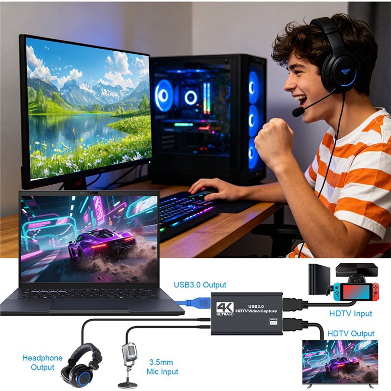 Carte de capture vidéo USB 3.0 - Capture Card Hdmi avis et prix