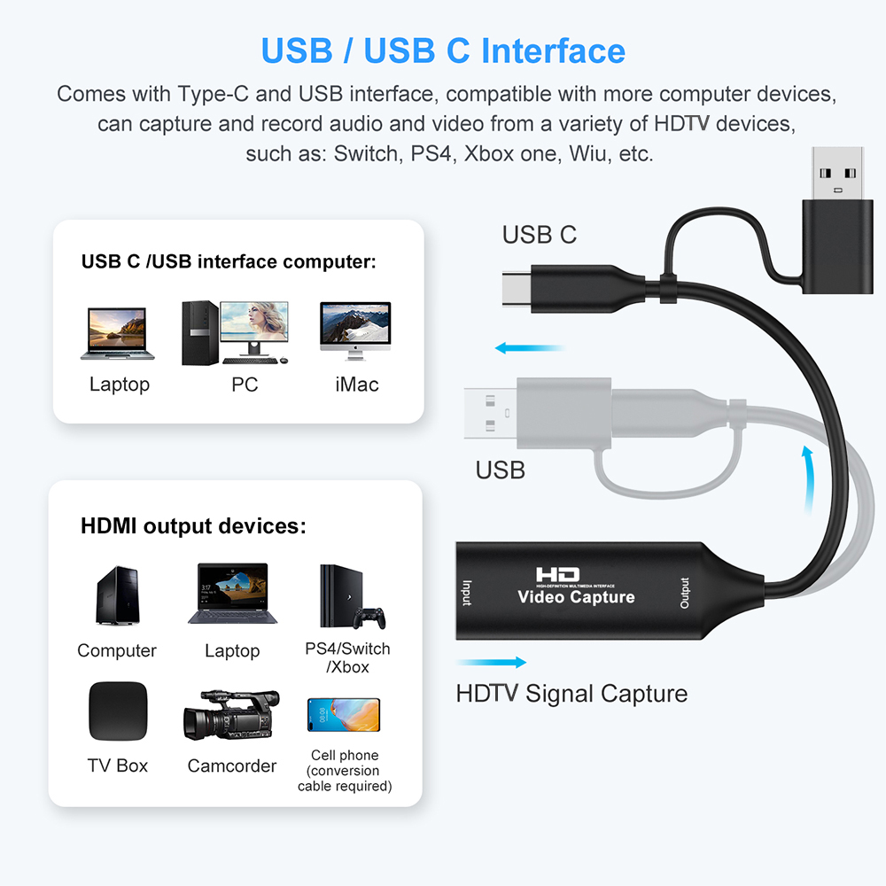 Carte d'acquisition vidéo USB  - Capture Card Hdmi avis et prix